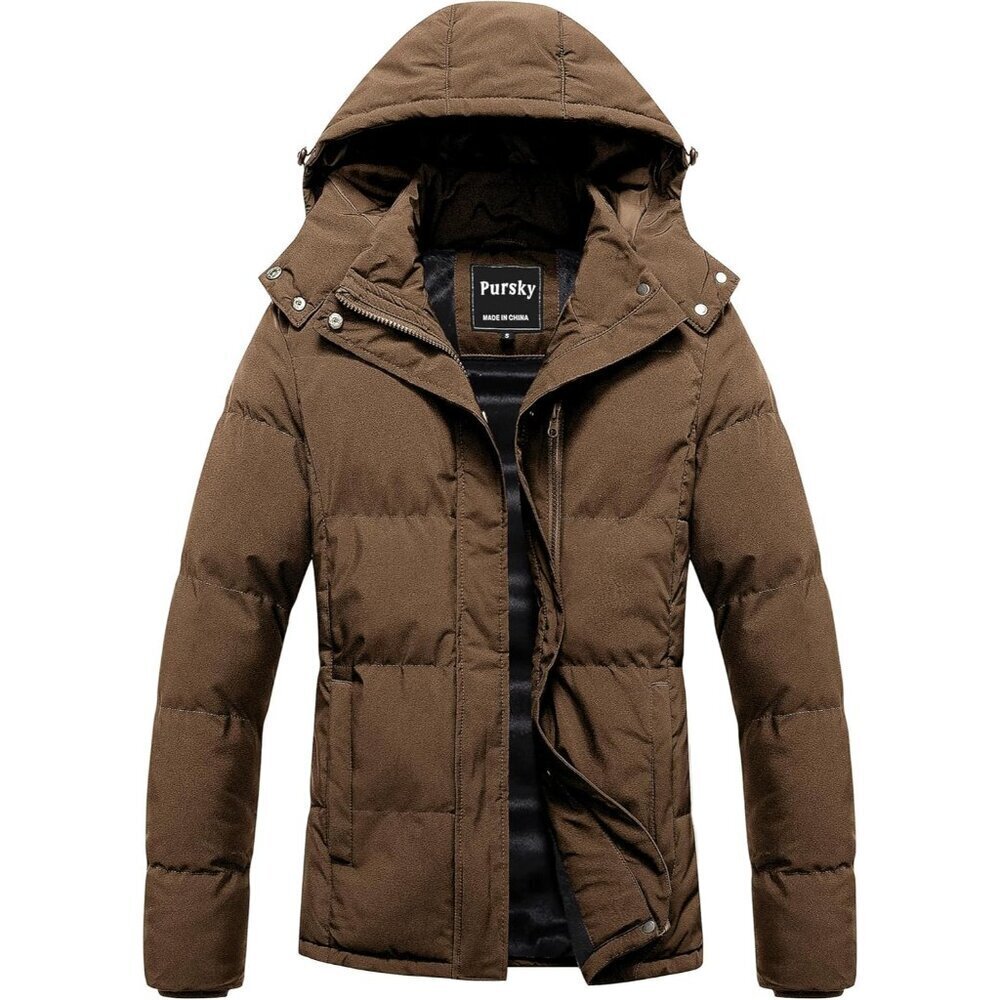 Women's Warm Winter Thicken Coat Waterproof Cropped Jackets Parka With Removable